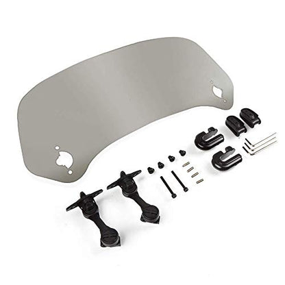 368mm Motorcycle Adjustable Windshield Extension Universal Clip-on Windscreen Transparent Brown - color: brown
