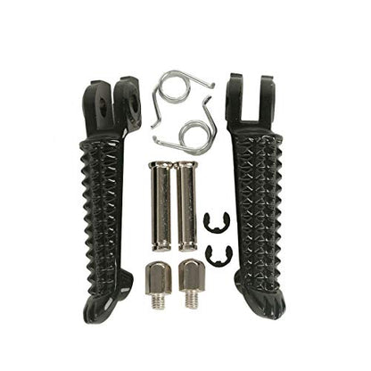 TCMT Black Front Footrest Foot Pegs Fit for Yamaha YZF R1 1998-2023 R1S R1M 2015-2023 YZF R6 1999-2020 YZF R6S 2003-2009 - color: Black