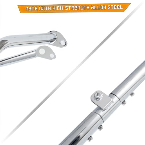 Kinglemc Crash Bar Engine Guard Highway Bar for Harley Davidson Touring Road King Street Glide Electra Glide CVO and Trike Models 1997-2008 (Chrome) - color: Chrome-D