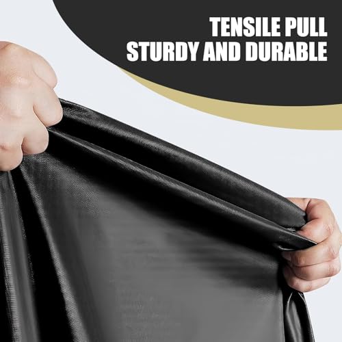 Motorcycle Cover, 96.5" Heavy Duty Motorcycle Cover Waterproof Outdoor, Full Cover with Lock Holes Windproof Security System & Storage Bag, Universal for Motorcycles Bikes (Black)