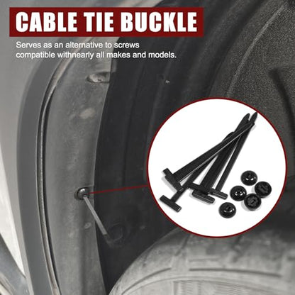 200 Pack Nylon Universal Cable Tie Buckle Zip Tie, Heavy Duty Self-Locking Push Pin with Button Fixion Tools, UV Resistant Plastic Rivet Fasteners for Car Auto Repair (Fender, Bumper, Trunk Liner) - color: 200
