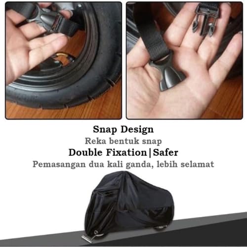 Motorcycle Cover for Honda NT1100 NT 1100, Heavy Duty Outdoor Waterproof Motorbike Rain Storage Shelter with Lock Holes Anti-UV Dustproof Breathable Black,XXL - size: XX-Large