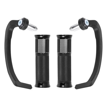 7/8" 22mm 15/16" 24mm Motorcycle Hand Grips Cover Kit Aluminum Alloy Handlebar Hand Grips Black 1 Set Diamond Pattern Side Checkered Diamond Pattern - color: Black