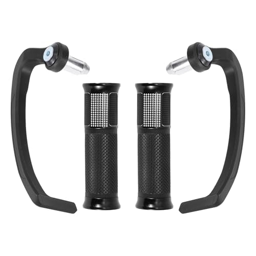 7/8" 22mm 15/16" 24mm Motorcycle Hand Grips Cover Kit Aluminum Alloy Handlebar Hand Grips Black 1 Set Diamond Pattern Side Checkered Diamond Pattern - color: Black