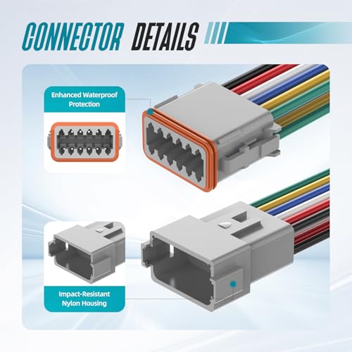 12 Pin DT Connector Kit Gray Waterproof Deutsch Automotive Connectors Kit with Solid Terminals and Sealing Plugs for Car Truck Motorcycle Marine Wiring 14–20 AWG，3 Sets - size: 12 Pin 3 Sets