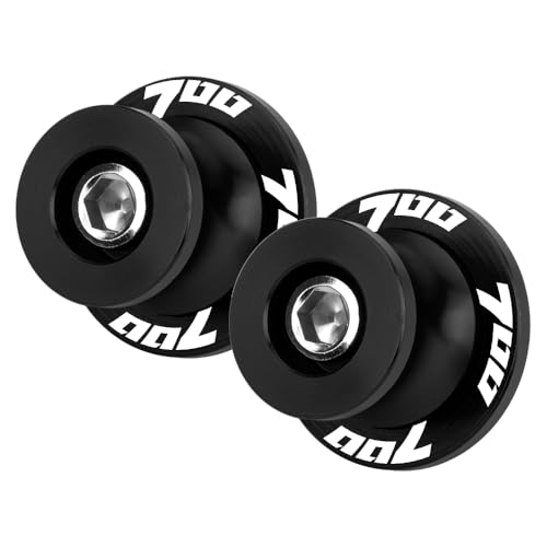 M6 Swingarm Spools for Motorcycles For Tenere 700 (T7) (XTZ700) 2019-2025 Durable CNC Aluminum Sliders for Maintenance & Rear Swingarm Protection Accessories (Black) - color: Black
