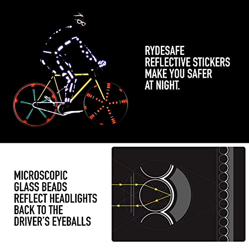 RydeSafe Reflective Decals - Hexagon Kit - Large - color: Purple