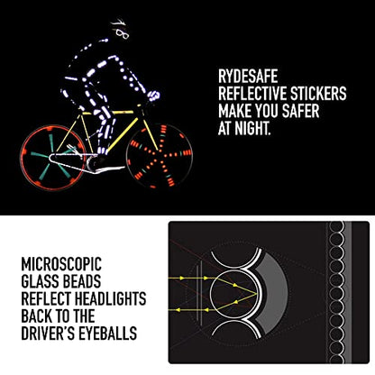 RydeSafe Reflective Decals - Hexagon Kit - Large - color: Purple
