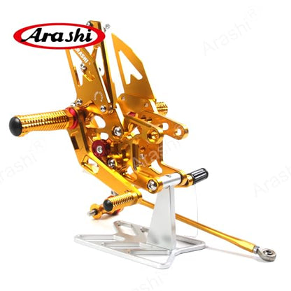 Arashi Version 2.0 Adjustable Rearsets for Honda CBR1000RR 2008-2011, Gold - color: Gold, size: CBR1000RR 2008-2011