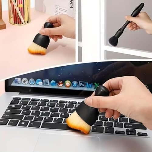 8PCS Car Detailing Brush Set, Car Detailing Brush, Soft Car Cleaning Brush, Suitable for Cleaning Car Interiors, Including Air Vents, Center Console, Seat Gaps, and More - color: black-gray
