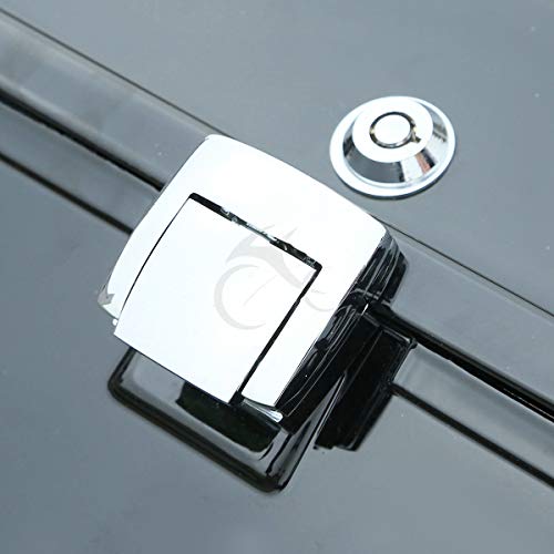 TCT-MOTORPARTS Razor Luggage Tour Trunk Luggage Tail Box W/Latch Key Fits for Harley Touring 2009-2013 Electra Glide Ultra Limited - color: Vivid Black