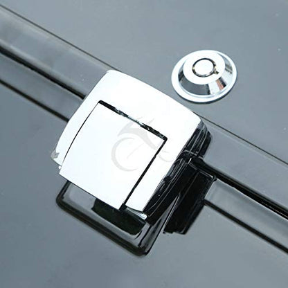TCT-MOTORPARTS Razor Luggage Tour Trunk Luggage Tail Box W/Latch Key Fits for Harley Touring 2009-2013 Electra Glide Ultra Limited - color: Vivid Black