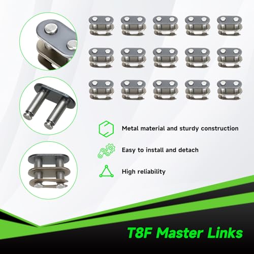 T8F Chain 134 Link Drive Chain Breaker Compatible with SYX Moto 50cc Dirt Bike Mototec SSR X-pro Coolster 47cc 49cc 2 Stroke Engine Pocket Rocket Pit Bike Mini ATV Quad 4 Wheeler Go Kart Parts - color: A-Silver