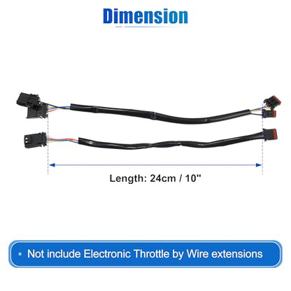 X AUTOHAUX 10 Inch Handlebar CAN Bus Circuit Wire Extension Harness for Harley Davidson Softail Dynas Electra Glide Road Glide Sportster Handlebar Wire Extension Switch Wiring Harness - size: 10in