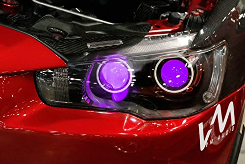 iJDMTOY Purple 3-SMD-5050 LED Accent Ambient Lighting Ribbons Compatible with Car Motorcycle Projector Demon Eyes Retrofit - style: Purple