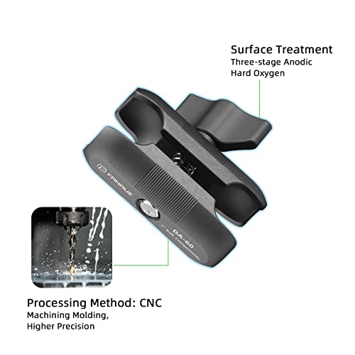 FANAUE Double Socket Arm Compatible with RAM Mounts B Size Ball Head and Bike Motorcycle Phone Holder, Fits Industry All Standard 1" Ball Adapters (da-60) (Pack of 2) - size: da--60 (Pack of 2)