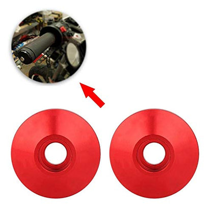 Handlebar End Universal CNC Aluminum Alloy Motorcycle Handlebar Handle Bar End Accessory 1 Pair (red) - size: red