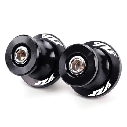 MOWOK Fit For Yamaha YZF R1 R3 R6 R7 R9 R15 R25 R125 YZF600R YZFR3 YZFR9 YZFR1 YZFR6 Accessories M6 Motorcycle Swingarm Spools Sliders Swing Arm Stand Screws (Black) - color: Black