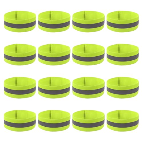 PATIKIL Reflective Bands for Wrist/Arm/Ankle/Leg, High Visibility Reflector Bands, Safety Reflector Tape Straps for Night Running Cycling Walking - color: Fluorescent Orange