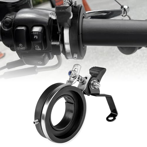 GUAIMI Cruise Control Motorcycle Throttle Assist Lock for Harley 1990-2026 Cable Throttle with OEM Grips or Aftermarket Grips with Minimum 1 1/8" to Maximum 1 3/4" Outside Grip Diameter