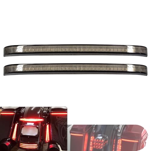 LED Saddlebag Tail Light with Running Brake Light and Sequential Turn Signal Lamp Fit for Harley Touring Street Glide Road King Road Glide Electra Glide Ultra Limited 2014-2023 (Smoked Lens) - color: 2014-2024 Smoke