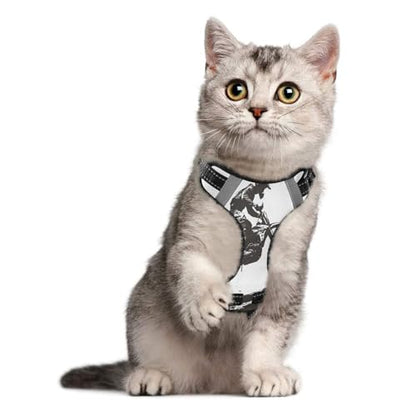 Qilmy Motorcycle Rider Vest Harness, Adjustable Dog Walking Harness Reflective Soft Padded Pet Vest Harness with Handle for Small Dogs Puppies Cats