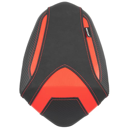 Motorcycle Rider & Passenger Seat Fit for Triumph Street Triple 765 R/RS 2023 2024 2025 2026, Leather Front Rear Saddle Solo Cushion Pillion Pad, Red - color: Red - Front & Rear