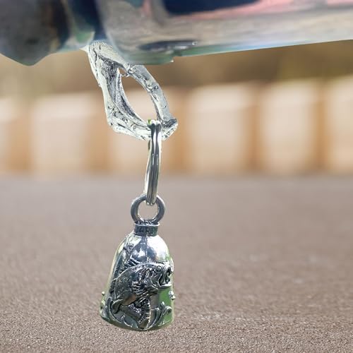 Guardian Bell Skeleton Good Luck Bell Hanger Mount | Motorcycle Bell | Lead-Free Pewter | Made in USA - color: Skeleton