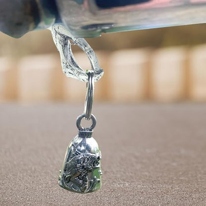 Guardian Bell Skeleton Good Luck Bell Hanger Mount | Motorcycle Bell | Lead-Free Pewter | Made in USA - color: Skeleton