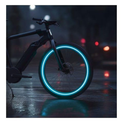 customTAYLOR33 Special Edition Baby Blue High Intensity Grade Reflective Copyrighted Safety Rim Tapes - (Must Select Your Rim Size) (14" (TIRE Size, for Small Bicycles/eBikes)) - size: 14" (TIRE Size, FOR Small Bicycles/eBikes)