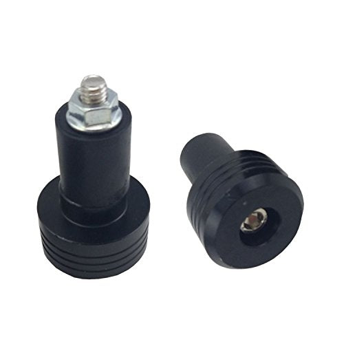 Motorcycle Handlebar Ends,7/8'' Handle Bar Slider Caps Weight Plugs CNC Aluminum (Black) - color: Black