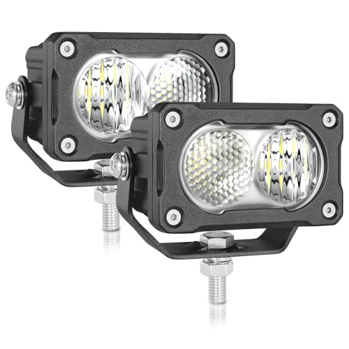Muto-Beam LED Pods, 2PCS 3Inch LED Driving Light 40W Driving Combo Lighting Cubes Backup Pods Auxiliary Light Off Road Lights Ditch Lights for Truck ATV UTV Motorcycle SUV Jeep Dirt Bike - size: Driving Combo