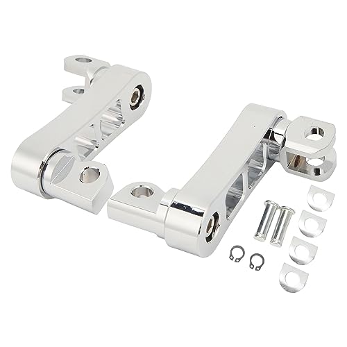 Generic Motorcycle Foot Pegs Bracket, Adjustable Highway Foot Pegs Extension Brackets, Passenger Highway FootPegs Male Mount Foot Peg Clamp Support Extensions Bracket (Plated), Genericuz9xn2bwm4-12 - color: Plated