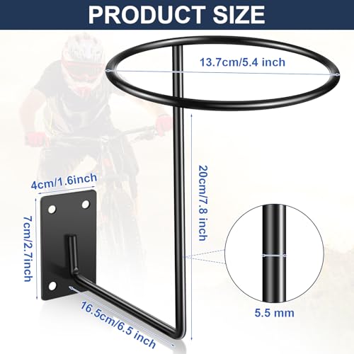 Potchen 12 Pack Helmet Hanger Wall Mount Motorcycle Helmet Rack Metal Ball Holder for Basketball Volleyball Football Multifunctional Display Hook Stand for Cap Hat Wig Riding Jacket Coat