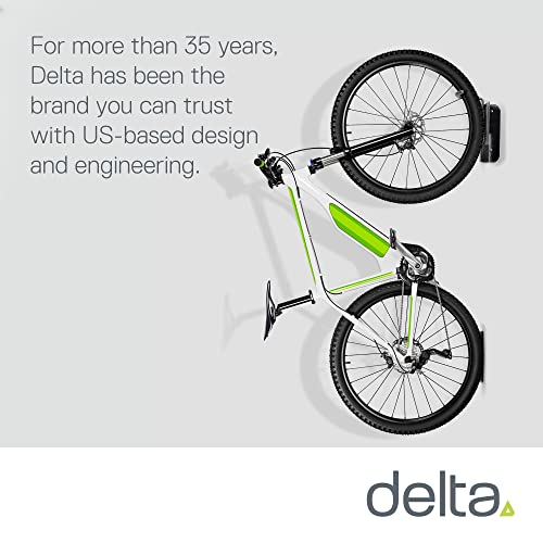 Swivel Bike Wall Mount by Delta Cycle - Garage Bike Rack Swings 90 Degrees For More Floor Space - Bike Wall Hanger With Rear Tire Tray - Vertical Bike Rack Holds Any Bike Up To 40 lbs - size: Standard Tire, style: Swivel Hook with Tray