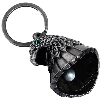 Dream Apparel Motorcycle Bell Guardian Angel Drive Away Gremlin, Biker Bell for Men Women Rider Riding, Good Luck Gift - color: Eagle Head With Green Eyes