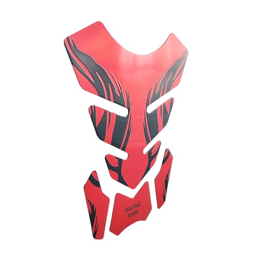 Motocycle Gas Tank Decal Motocycle Gas Tank Protector Pad Self-Adhesive Fishbone Sticker Red - color: Red
