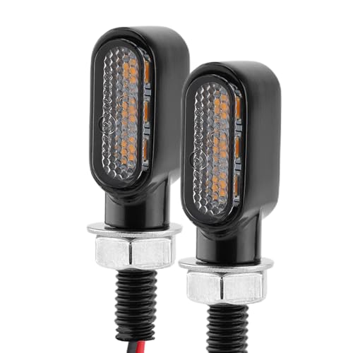 TSUNG Mini Motorcycle Turn Signals Light LED Micro Blinkers for Front/Rear Universal Aftermarket Small Indicator for Cafe Racer Bobber Cruiser Street Bikes (C-Clear) - color: C-Clear