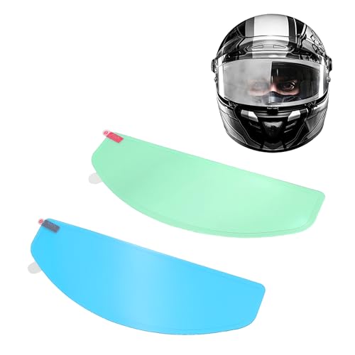 Motorcycle Helmet Anti Fog Film + Rainproof Lens Film, 2 PCS Universal Visor Inserts, Crystal Clear HD View, Easy to Apply, No More Fogging, Durable Shield Protection for Safer Riding(Style A) - color: Anti-fog+rainproof: a