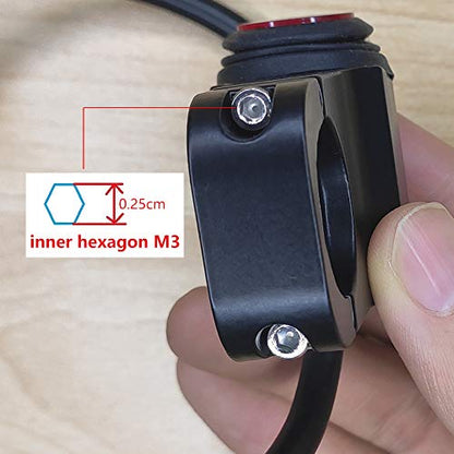 12V Waterproof 7/8 Inch Motorcycle Handlebar LED On Off Switch Motorcycle Headlight Handlebar Switch for Motorcycles Bicycle Motorbike ATVS Scooters Snowmobiles