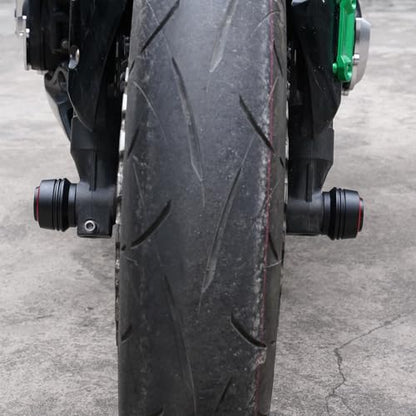 Compatible with ZX-6 ZX6R 2010-2024 2025 2026 Motorcycle Front Wheel Axle Crash Protector Pad Rear Swingarm Spools Slider Stand Accessories (Black) - color: Black