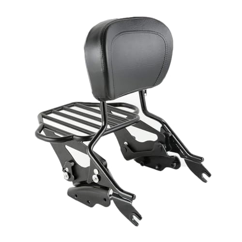 TCMT Detachable Passenger Backrest Sissy Bar With Detachable 2-Up Luggage Rack 4 Point Docking Hardware Kits Fits For Harley Touring Electra Glide Street Glide Road Glide Road King 2009-2013 - color: Style C Black, size: Fit For 2009-2013 Touring