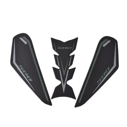Motorcycle Side Fuel Tank pad Traction Pad Gas Knee Grip Protective Sticker Tankpad Protector fit for Ka&wa&sa&ki NINJA500/Z500 NINJA 500/Z 500 2024 2025 (Grey) - color: Grey