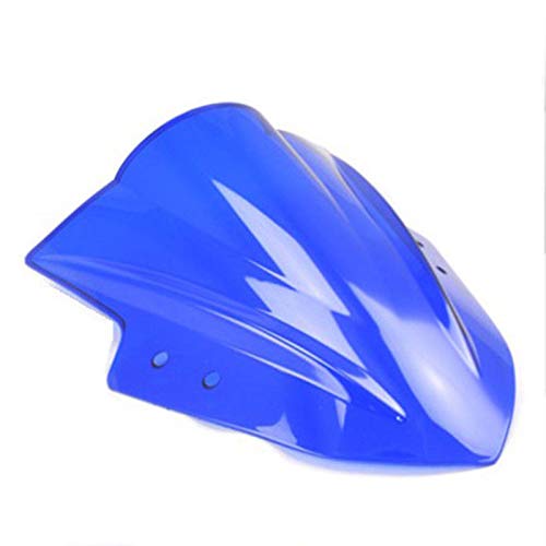 Double Bubble Windshield Windscreen for Kawasaki Ninja 300 EX300R 300R 2013-2017 (Blue) - color: Blue