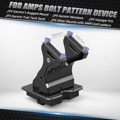 NICECNC Aluminum Motorcycle GPS Mount Bracket Compatible with 390 Adventure 2020-2024, 790/890 Adventure R/S/Rally 2019-2022, Compatible with Husqvarna Norden 901 2022-2023, Black - color: Black