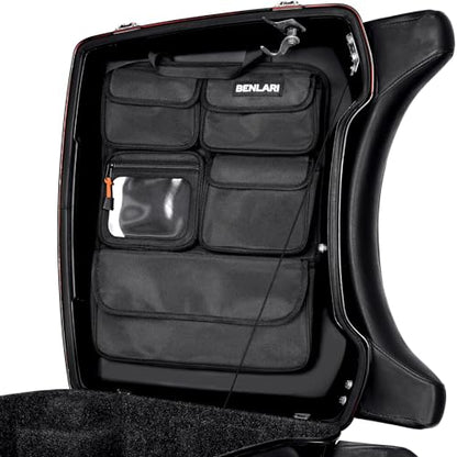Benlari Tour Pack Lid Organizer Motorcycle Universal Storage Liner Bag Clear Pocket Waterproof Fit For Harley Davidson Street Glide Road King Road Glide Electra Glide
