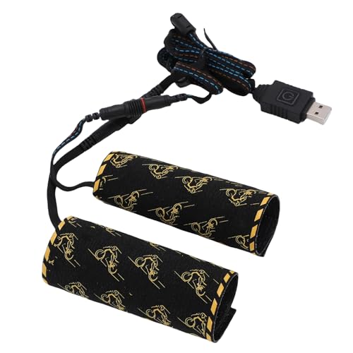 KIMISS USB Heated Hand Cover 5+ Temperature Settings Bike Handlebar Grips Warmer Memory Function IP67 Proof OverHeated Hand Cov Seconds Large Thanks to that Components Fast Wide for 10