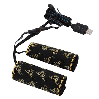 KIMISS USB Heated Hand Cover 5+ Temperature Settings Bike Handlebar Grips Warmer Memory Function IP67 Proof OverHeated Hand Cov Seconds Large Thanks to that Components Fast Wide for 10