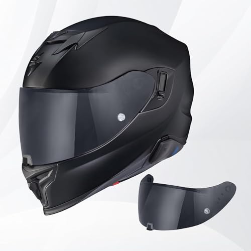 T520 Visor Full Face Helmet Shield Compatible with T520/ ST1400/ R1 Air Motorcycle Replacement Accessories (Black) - color: Black