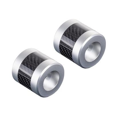 Advanblack Protek Machined CNC Alumium with Carbon Fiber Inlay Crash Bar Slider (Silver CNC w/Carbon Inlay) - color: Silver CNC w/ Carbon Inlay